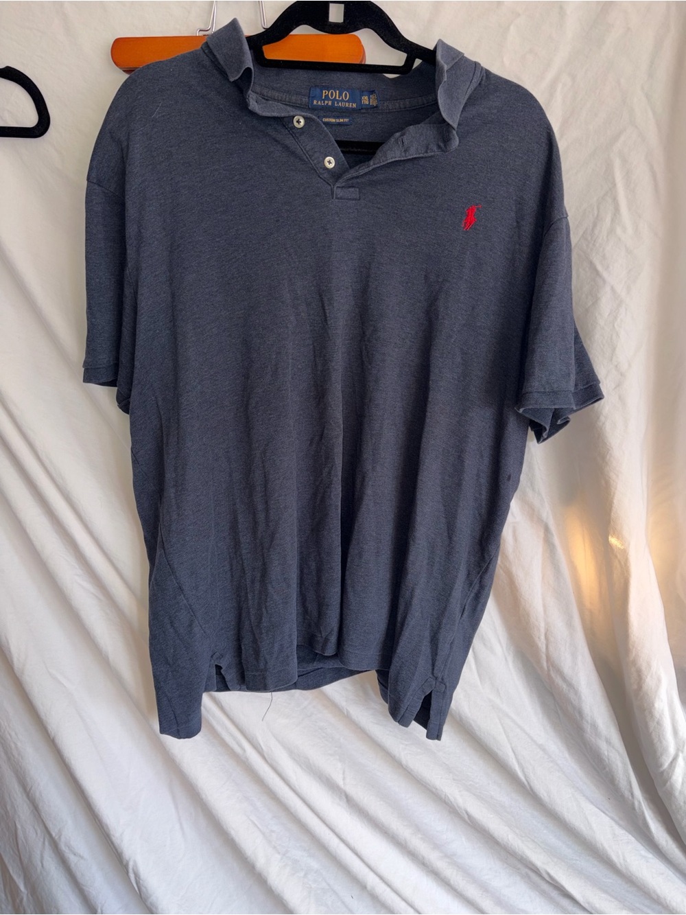 Ralph Lauren Men's Navy Polo with Red Logo
